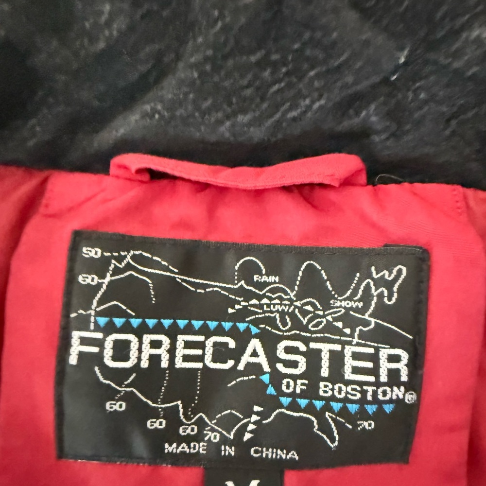 Forecaster of Boston Red Down Puffer Winter Jacket - Picture 2 of 9